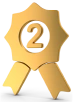 Gold First Place Badge Symbol